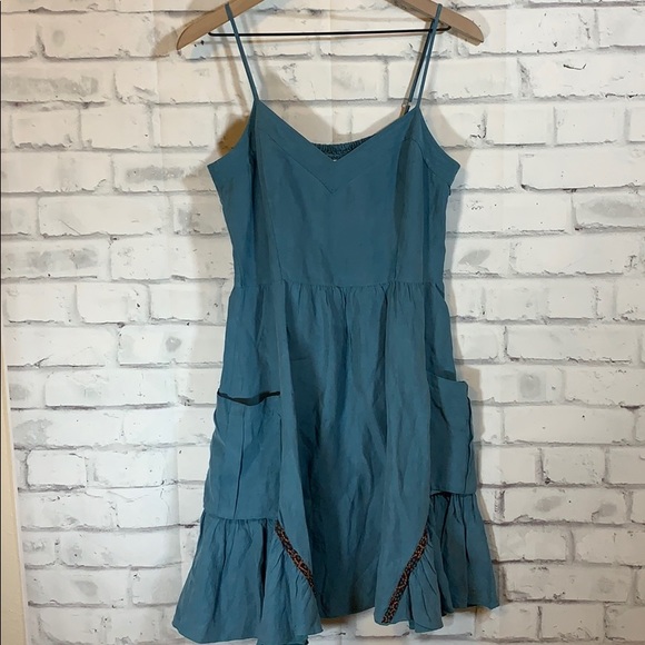 Free People Blue Mini Dress - Picture 1 of 8